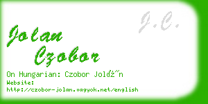 jolan czobor business card